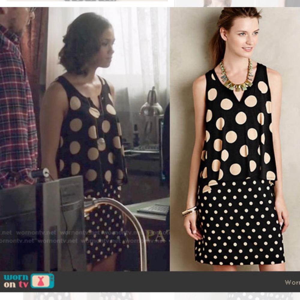 Maeve Anthropologie layered Davina polka dot dress - Picture 2 of 6